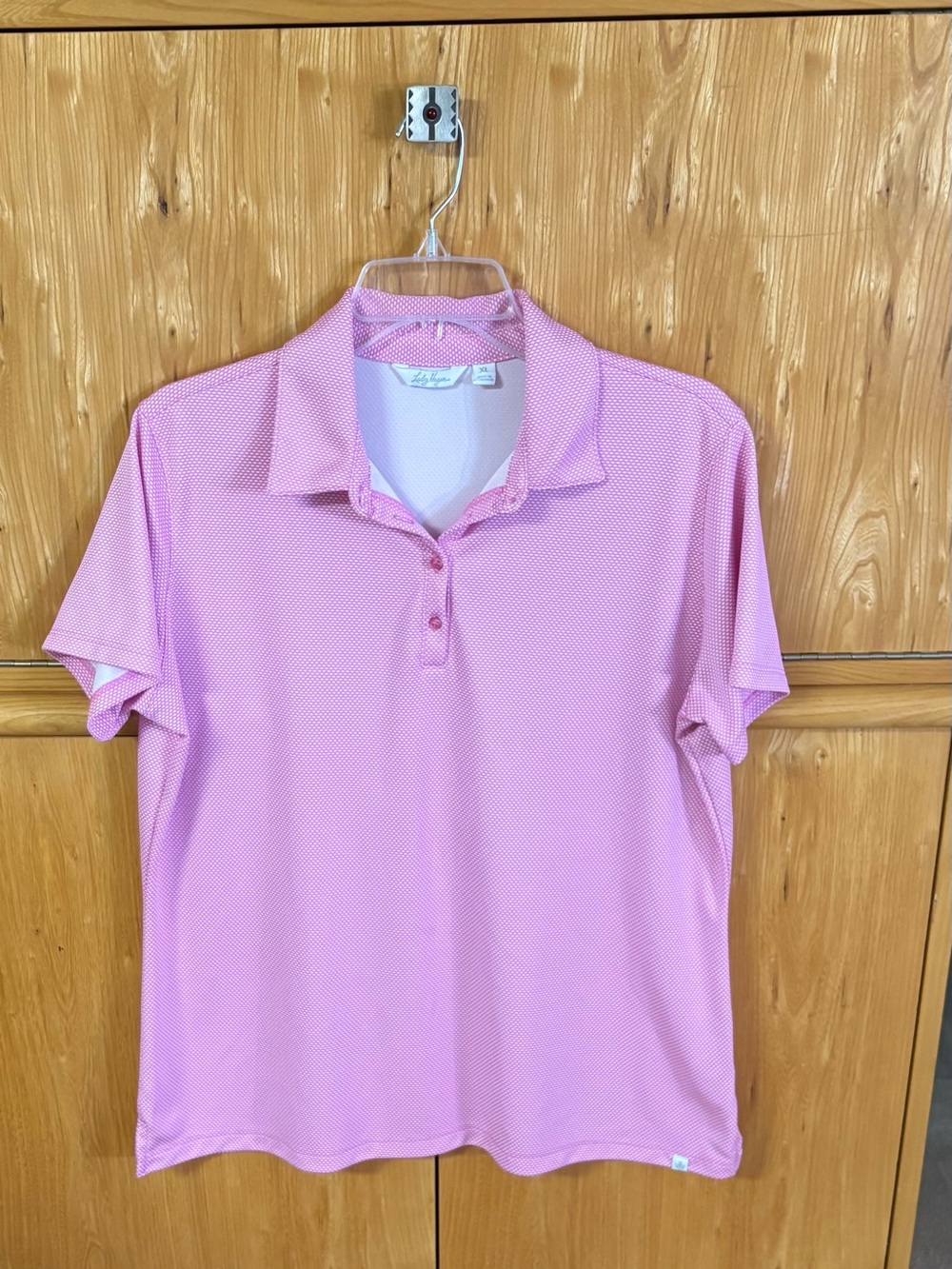 Lady Hagen Collared Pink Short-Sleeve Polo Shirt